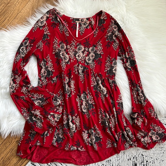 Free People V-Neck Flowy Top XS - Picture 1 of 6